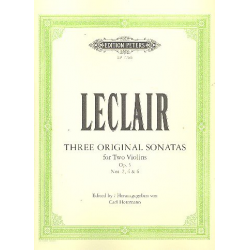 3 original sonatas op.3 : for 2 violins - Jean-Marie LeClair