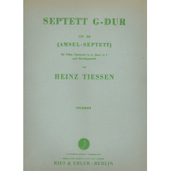 Septett G-Dur op.20 : für Flöte, - Heinz Tiessen