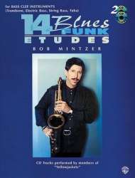 14 Blues & Funk Etudes - Bass Clef Instruments (Trombone, Electric Bass, String Bass, Tuba) - Bob Mintzer