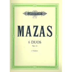 6 Duos op.46 : für 2 Violinen - Jacques Mazas