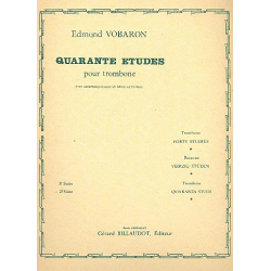 40 Études vol.2 (nos.21-40)  pour trombone - Edmond Vobaron