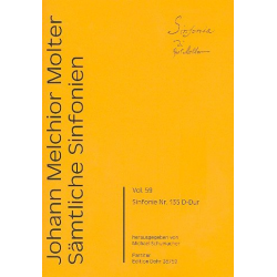 Sämtliche Sinfonien Band 59 - Sinfonie D-Dur Nr.135 : - Johann Melchior Molter