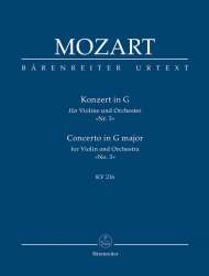 Konzert G-Dur KV216 : für - Wolfgang Amadeus Mozart