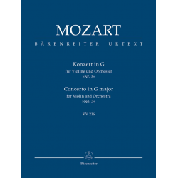 Konzert G-Dur KV216 : für - Wolfgang Amadeus Mozart