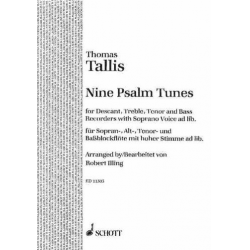 9 PSALM TUNES : F. SATB BLOCKFL. -Thomas Tallis
