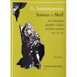 Sonate c-Moll op.1,4a : für Altflöte - Giuseppe Sammartini