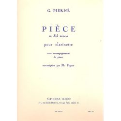 Pièce en sol mineur : pour clarinette et piano - Gabriel Pierne