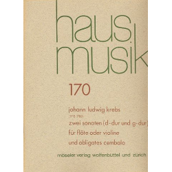 2 Sonaten für Flöte (Violine) und obligates Cembalo - Johann Ludwig Krebs