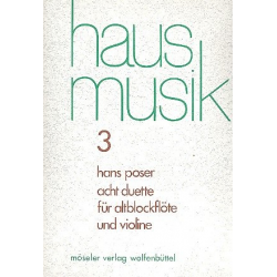 8 Duette : für Altblockflöte und - Hans Poser