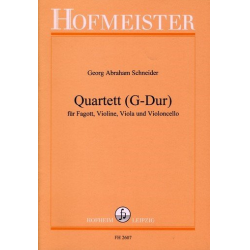 Quartett G-Dur : für Fagott, Violine, - Georg Abraham Schneider