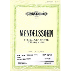 Sämtliche Steichquartette - Felix Mendelssohn-Bartholdy