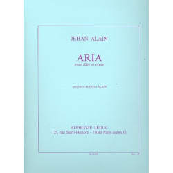Aria : pour flûte et orgue - Jehan Alain