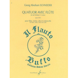 Quatuor en sol mineur op.69,3 : pour flûte, - Georg Abraham Schneider