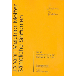 Sämtliche Sinfonien Band 48 - Sinfonien Nr.123 und 124 : - Johann Melchior Molter