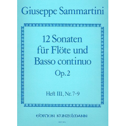 12 Sonaten op.2 Band 3 (Nr.7-9) : - Giuseppe Sammartini