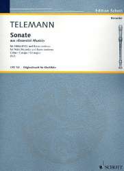 Sonate C-Dur : für Altblockflöte -Georg Philipp Telemann