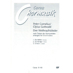 3 Weihnachtslieder : für 5-8 Stimmen (gem Chor) - Peter Cornelius