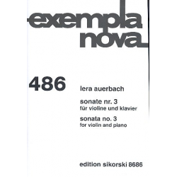 Sonate Nr.3 : für Violine und Klavier - Lera Auerbach