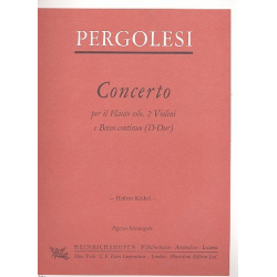 Concerto D-Dur : für Flöte, 2 Violinen - Giovanni Battista Pergolesi