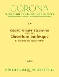 Ouverture burlesque TWV55:B8 : -Georg Philipp Telemann / Arr.Adolf Hoffmann