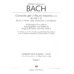 Konzert D-Dur BRWFBC15 für Flöte und - Wilhelm Friedemann Bach