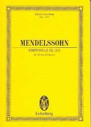Sinfonien Nr.9-12 : für Streichorchester - Felix Mendelssohn-Bartholdy