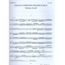 Sinfonia d-Moll : für - Johann Christoph Friedrich Bach / Arr. Adolf Hoffmann