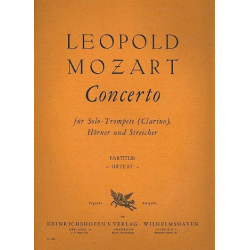 Konzert : für Solo-Trompete (Clarino), - Leopold Mozart
