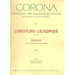 Konzert g-Moll : für Viola, - Christoph Graupner / Arr. Adolf Hoffmann