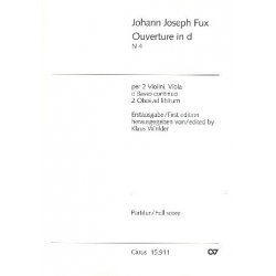 Ouverture in d N4 : für Streichorchester, - Johann Joseph Fux