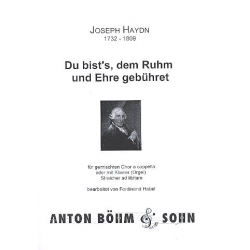 Du bist's dem Ruhm und Ehre gebührt : - Franz Joseph Haydn / Arr. Ferdinand Habel