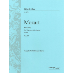 Konzert A-Dur KV219 für Violine - Wolfgang Amadeus Mozart / Arr. Werner Breig