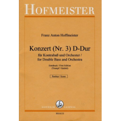 Konzert D-Dur Nr.3 : für Kontrabaß und - Franz Anton Hoffmeister
