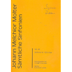 Sämtliche Sinfonien Band 49 - Sinfonie G-Dur Nr.125 : - Johann Melchior Molter