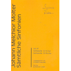 Sämtliche Sinfonien Band 47 - Sinfonien Nr.121 und 122 : - Johann Melchior Molter