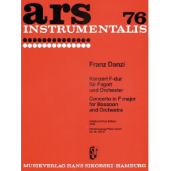 Konzert F-Dur für Fagott und Orchester (Piano Reduction) - Franz Danzi