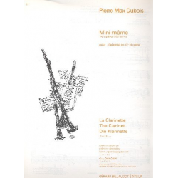 Mini-mome - Trois pieces tres faciles pour clarinette en sib et piano -Pierre Max Dubois