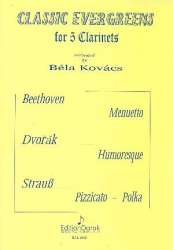 Classic Evergreens (5 Klarinetten) - Diverse / Arr. Bela Kovács