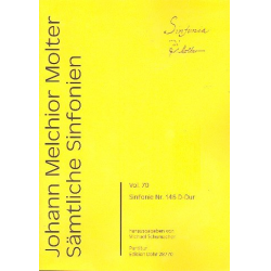 Sämtliche Sinfonien Band 70 - Sinfonie D-Dur Nr.146 : - Johann Melchior Molter