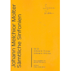 Sämtliche Sinfonien Band 25 - Sinfonien Nr.75 und 76 : - Johann Melchior Molter