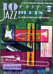 10 Easy Jazz Duets for Alto Saxophone, Baritone Saxophone - J. La Porta & G. Nielsen
