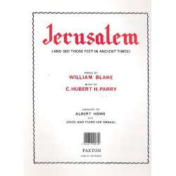 Jerusalem - Gesang und Orgel - Sir Charles Hubert Parry