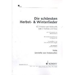 Die schönsten Herbst- und Winterlieder - 2 Violinen & Cello (Viola) - Einzelstimme Viola