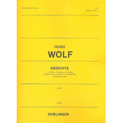 Gedichte von Johann Wolfgang von Goethe Heft 1 - Hugo Wolf