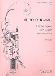 Divertimento f. 4 Violinen op. 36 STIMMENSATZ - Bertold Hummel
