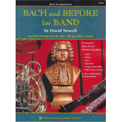 Bach and Before for Band - Book 1 - Piano Accompaniment / Piano Begleitung -Johann Sebastian Bach / Arr.David Newell