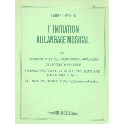 L'Initiation au langage musical vol.1 - Yvonne Desportes
