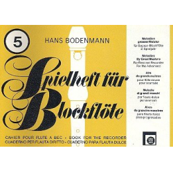 Spielheft für Blockflöte 5 - Hans Bodenmann