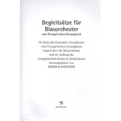 Begleitsätze für Blasorchester z. evang. Gesangbuch - Partitur - Dieter Kanzleiter