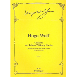 Gedichte von Johann Wolfgang von Goethe Heft 4 - Hugo Wolf